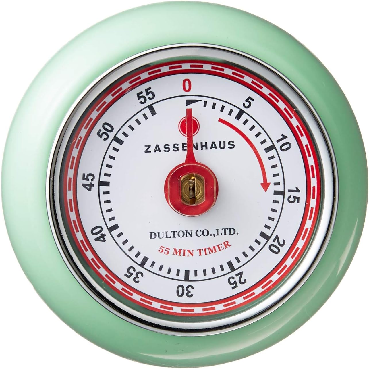 Zassenhaus Magnetic Retro 60 Minute Kitchen Timer, 2.75-Inch, Teal