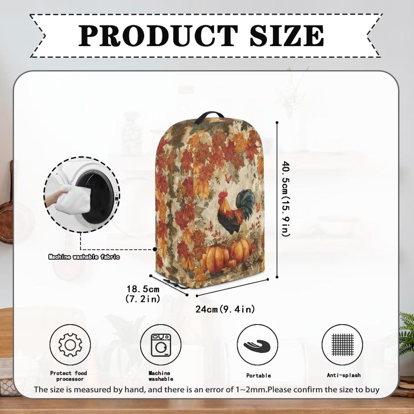 Coffee Pastry Blender Dust Cover with Drawstring Field Stand Mixer or Coffee Maker Cover Anti Fingerprint Polyester Appliance for Home Kitchen Decor