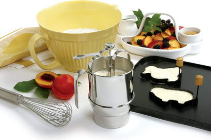 Norpro 18/10 Stainless Steel Jumbo 4 Cup Pancake Waffle Batter Pitcher Dispenser