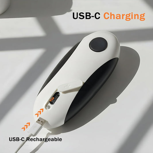Electric Can Opener, USB-C Rechargeable Automatic Can Opener with Smooth Edge, One-Touch Operation, Magnetic Lid Hold, Fits Most Can Sizes