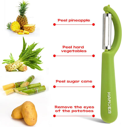 2-Pack Peeler Set - Swivel and Julienne For Veggie,Fruit, Potato,Carrot,Apple,Ultra Sharp Stainless Steel Blades,Integrated modern minimalist handle