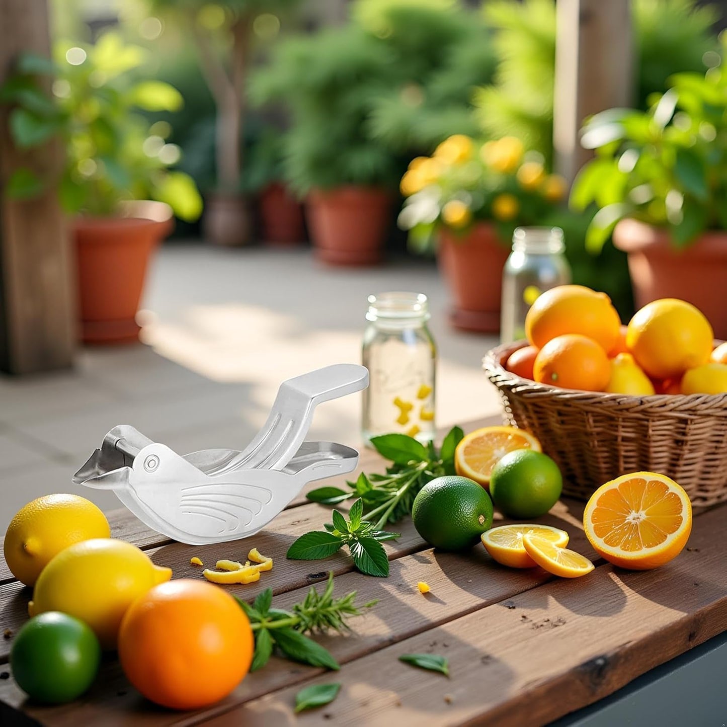 1pc Silver Manual Lemon Juicer,Exquisite Bird Stainless Steel Manual Lemon Juicer and Lime Squeezer for Orange Lemon Lime,Applied to Homes and Restaurant Fruit and Vegetable Tools