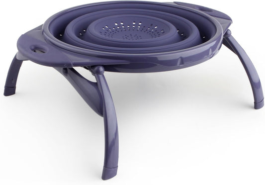 Dexas POP Collapsible Silicone Colander, 10 inch diameter, Purple