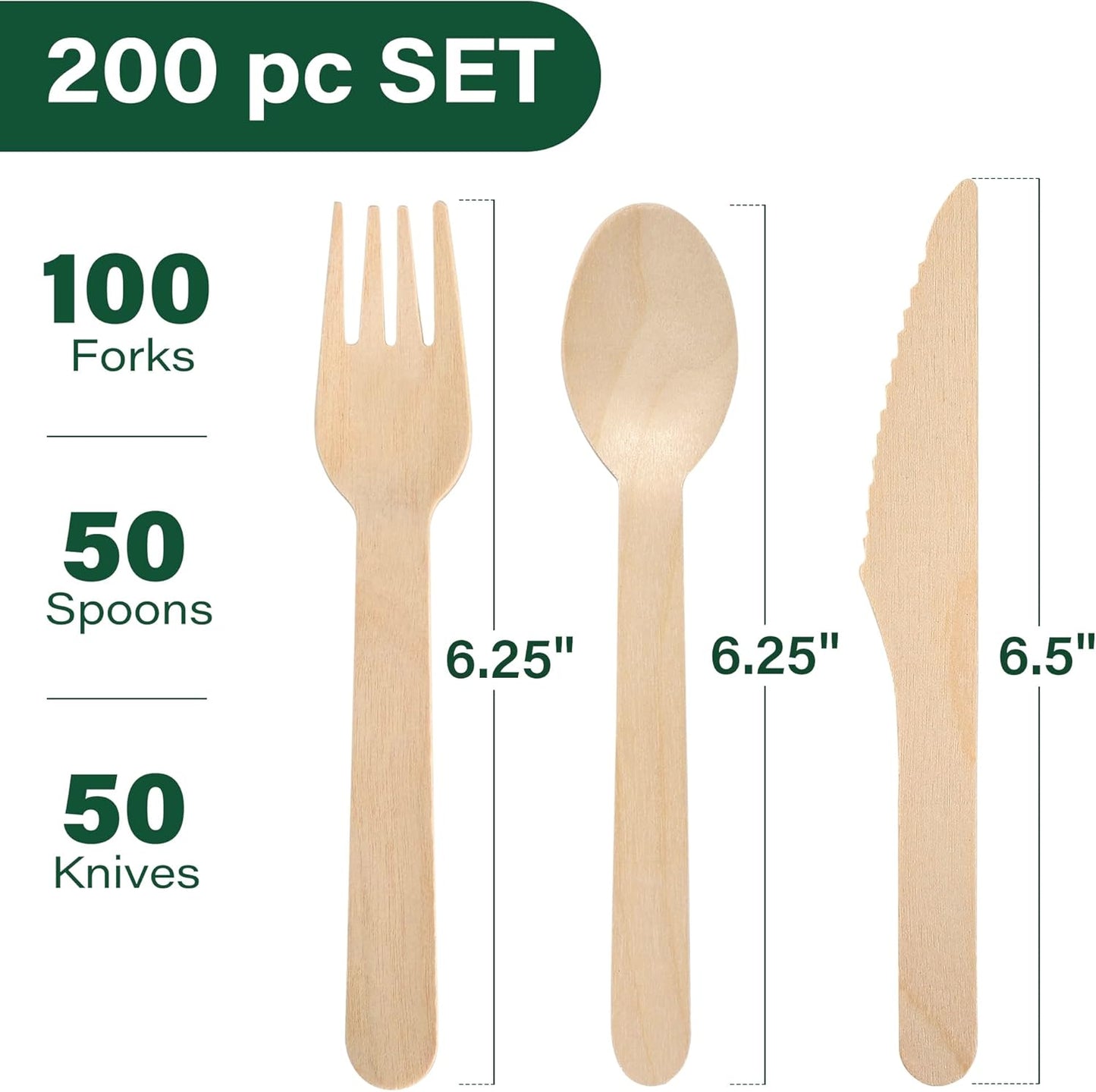 LotFancy Mini Wooden Spoons, Pack of 100, 4 inch Length, Disposable Tasting Sampling Spoons, Biodegradable Compostable Eco-friendly Birchwood Taster Spoons