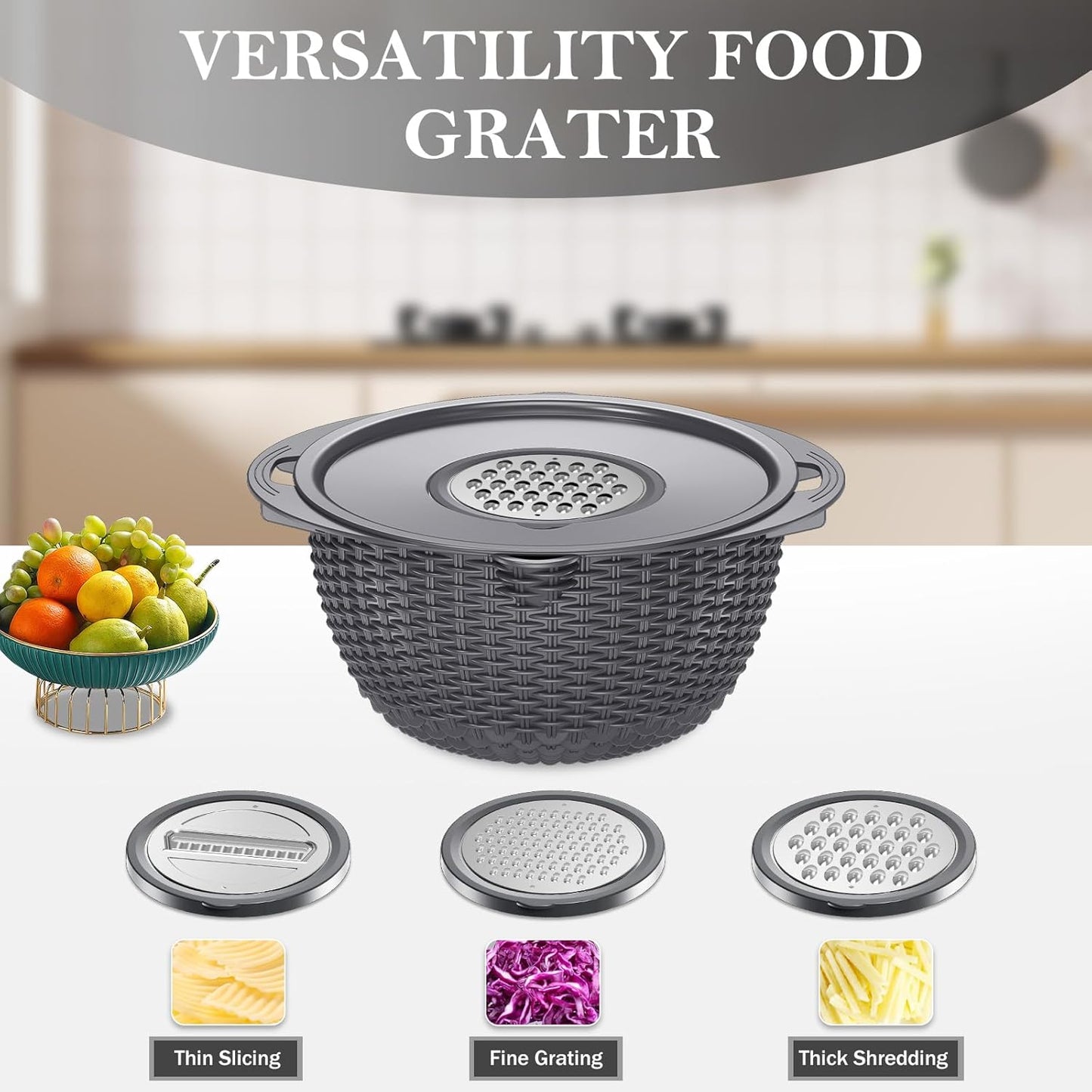 Over the Sink Colander, Expandable Strainers and Colanders with Fine Mesh, Colander for Kitchen with Rubber Grip for Draining Pasta, Vegetables and Fruits - Essential Kitchen Sink Strainer