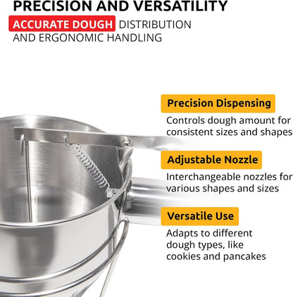 ALDKitchen Dough Dispenser | Stainless Steel | Batter Pourer (Funnel)