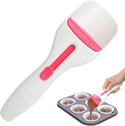 Cupcake Scoop, Batter Dispenser for Baking, Filler Spoon Tool Gadgets for Muffin, Cookie Dough, Pancakes & Cupcakes, Appliances/Supplies for Kitchen, Unique, Easy to Use, Dishwasher Safe & BPA Free