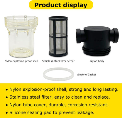 3/4" Female NPT in-Line Strainer with 100 mesh Stainless Steel Filter Screen (3/4“ 100 Mesh)