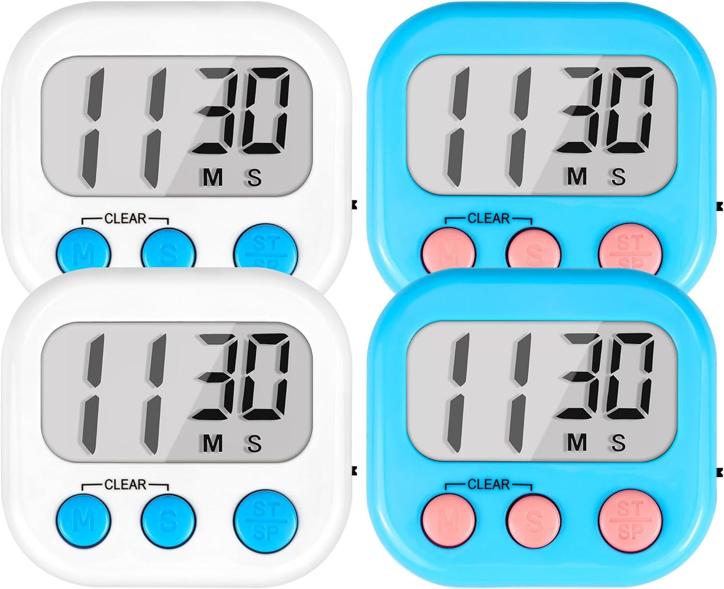 Timer for Kids Teachers Supplies Digital Kitchen Timers for Cooking Large Magnetic Classroom Timer 2Pack-Blue Green