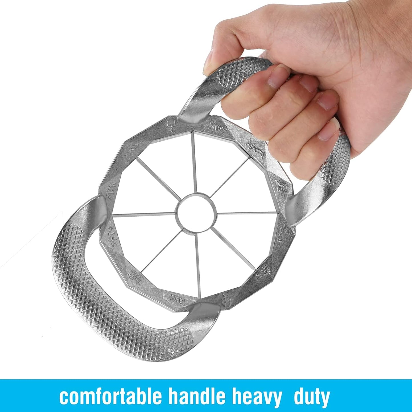 Apple Slicer, HEAVY DUTY Apple Corer, 12-Blade Stainless Steel Apple Cutter Divider Pitter ，Sturdy and Sharp
