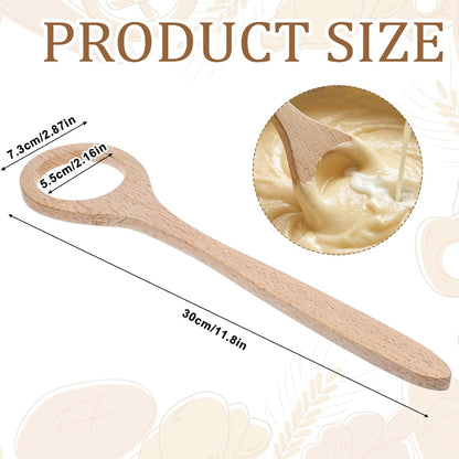 Wooden Dough Whisk, 12 Inch/30cm Reusable Wooden Sourdough Whisks for Cooking, Washable Sourdough Mixing Tool, Practical Bread Baking Supplies for Home Restaurant Picnics Camping