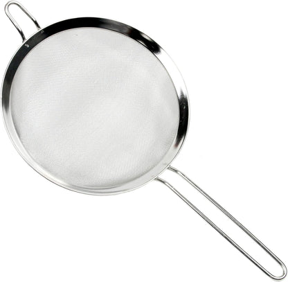 Chef Craft Select Mesh Strainer, 8 inch diameter, Stainless Steel