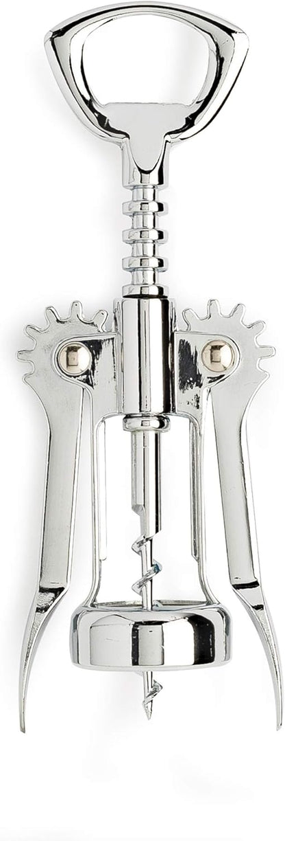 Cooking Light Premium Stainless Steel Wine, Professional and Portable Bottle Opener, All-in-One Winged Corkscrew, Black, Model:Wing Wine Opener