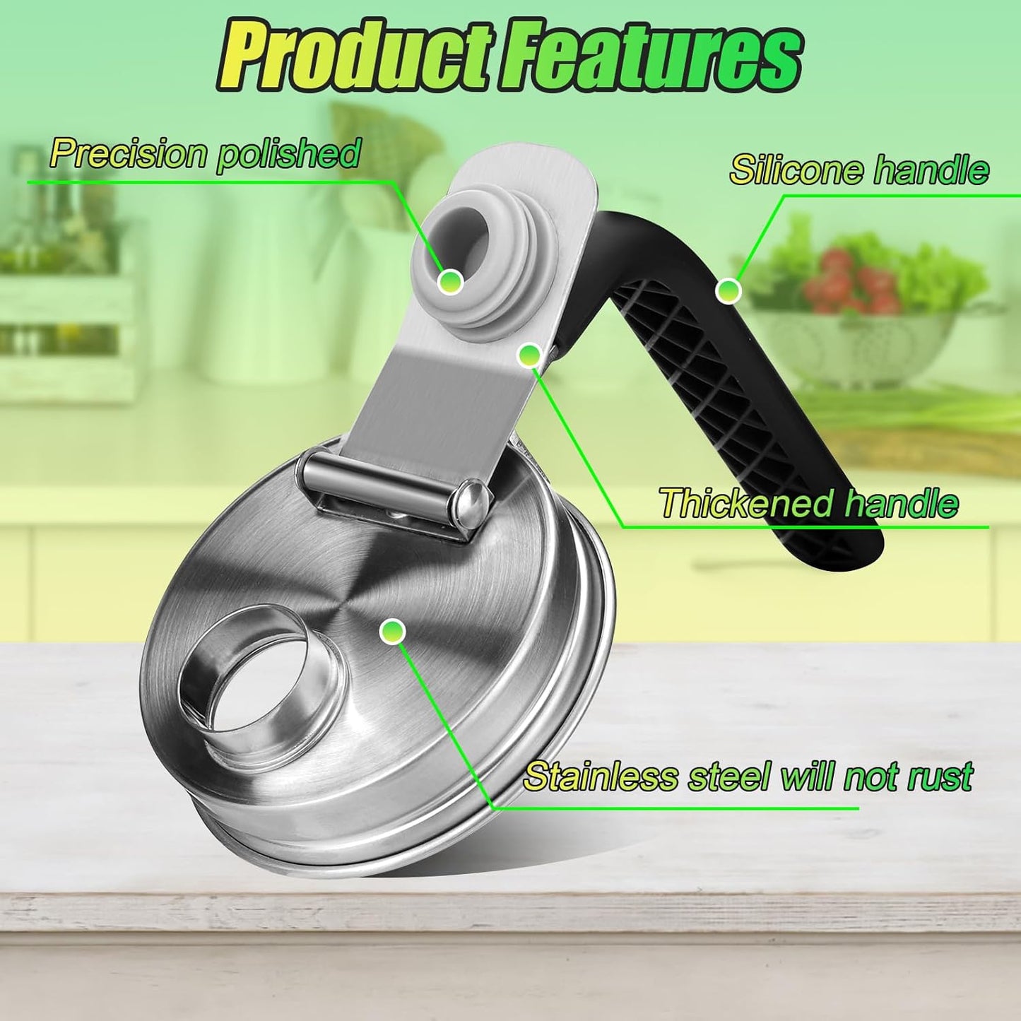Mason Jar Pour Spout Lid Stainless Steel with Handle, Wide Mouth Pour Spout Flip Cap Lids for Mason Jars, Anticracking Leak Proof Seal Cover Airtight for Drinking Salad Dressing & Food Storing(2PCS)
