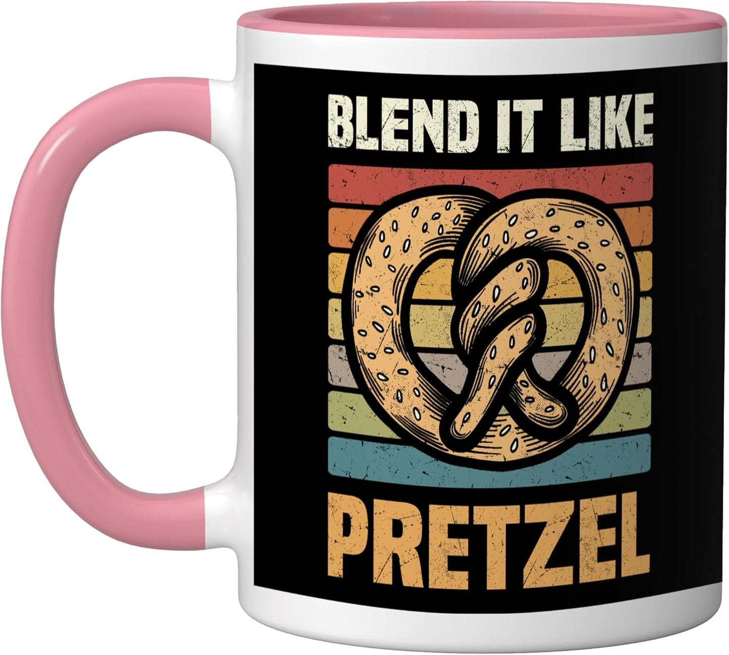 Pretzels Lover Design Pastry Blend It Like Pretzel Ceramic Mug, White