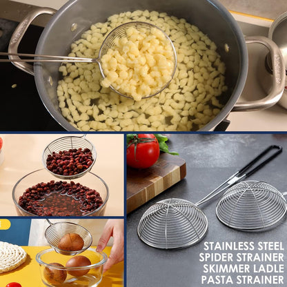 KEISSCO Stainless Steel Spaetzle Maker with Comfort Grip Handle, Homemade Traditional German Egg Noodle Dumpling Making Tool Set