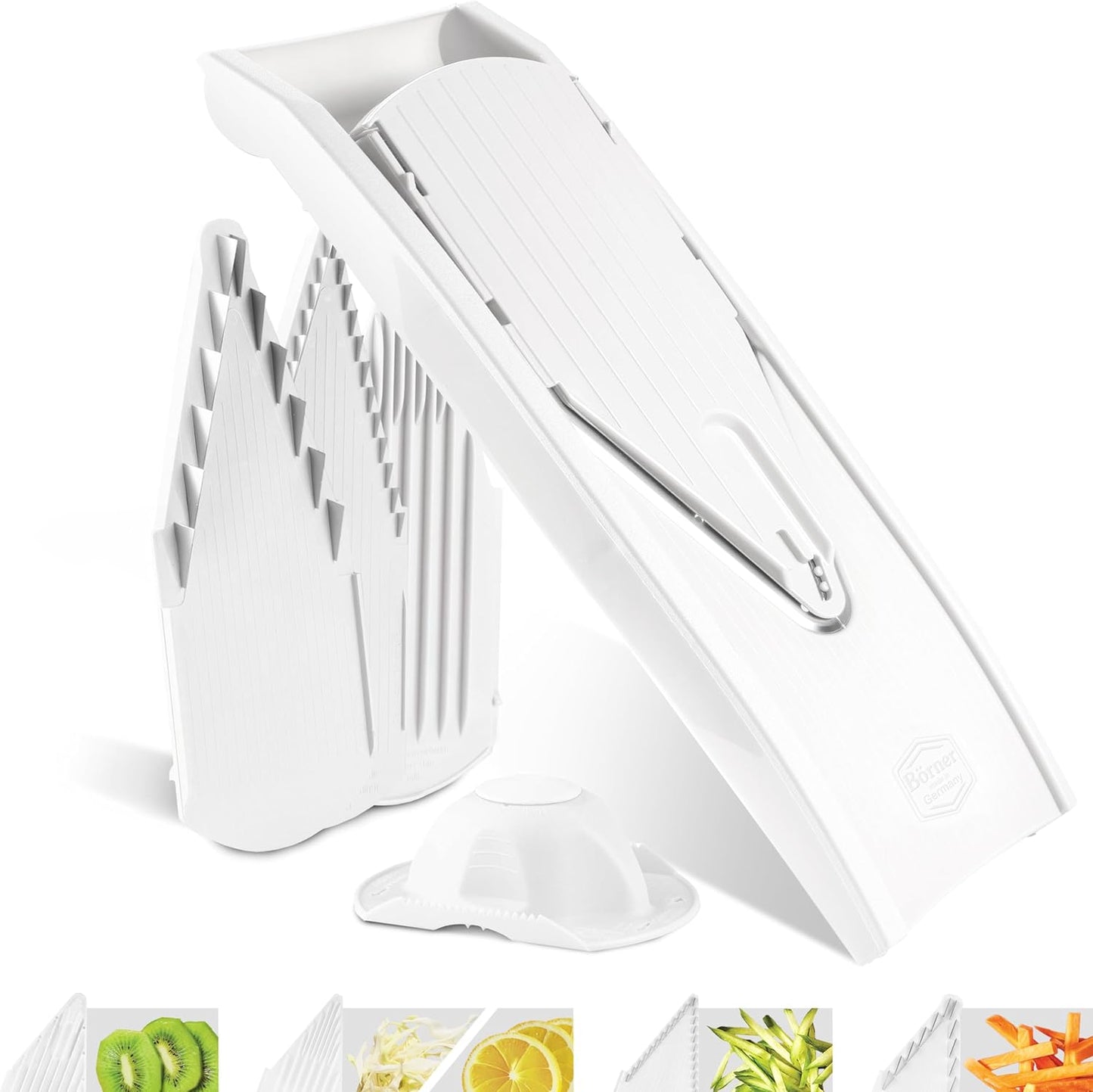 BORNER V Mandoline Slicer Kitchen V1 ClassicLine Starter Set | Vegetable Grater Börner - Quality Made in Germany, Color:Orange