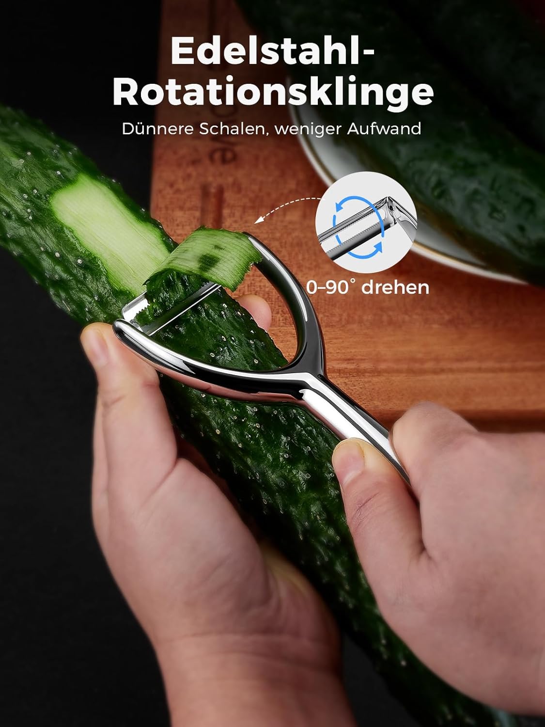 Vegetable Peeler Set, Ultra Sharp Stainless Steel Y Peeler & I Peeler for Potatoes, Fruits and Vegetables, Serrated Blade Kitchen Peeler with Ergonomic Handle