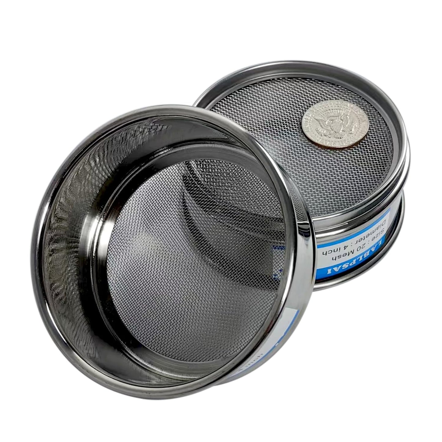 325 Mesh Lab Sieves 4" Diameter 304 Stainless Steel Wire Cloth Test Sieve for Industrial Laboratory Home