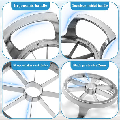Apple Slicer and Corer, Basic Model with 12 Sharp Stainless Steel Blades - Zinc Alloy Case for Effortless Slicing & Coring