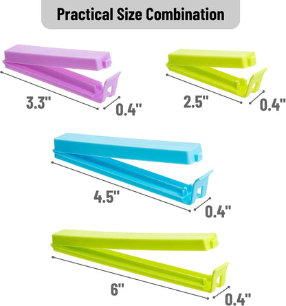 Mr. Pen- Sealing Bag Chip Clips, 32 Pack, 2 Sizes (12x 3.1 & 20x 4.3), Colorful Plastic Food Bag Sealing Clips for Food Packages, Kitchen and Home, Sturdy, Dishwasher & Freezer Safe
