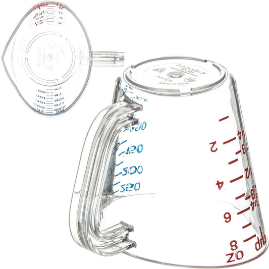 Carlisle FoodService Products 4314107 Commercial Plastic Measuring Cup, 1 Cup, Clear