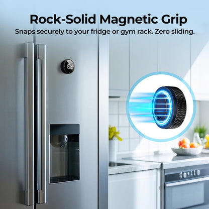 Digital Magnetic Kitchen Timer for Cooking, Large LED Visual Countdown Timer, Rotating Dial Pomodoro Focus Timer, Adjustable Volume, 5/15/25 Min Presets for Kids, Teachers, Seniors