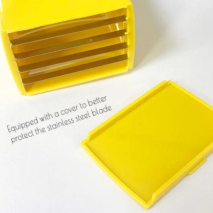 Strawberry Slicer,Fruit Slicer Cup for Strawberry Banana Hard-Boiled Egg Stainless Steel Strawberry Cutter(Yellow)