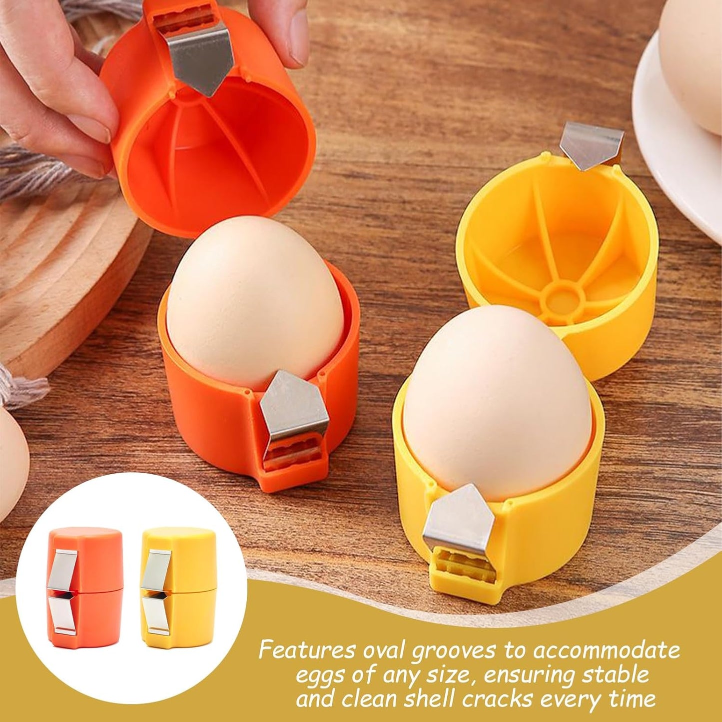 2 Pcs Egg Peeler,Egg Peeler Tool For Hard Boiled Eggs,Cracker,Hard BoiledPeeler,Shell Opener,Shell Opener For Hard Boiled,(Can't open hard-boiled eggs)