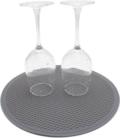 Tongjude Silicone Microwave Mat - 11.7" x 11.7" - Non-Slip Silicone Trivet, Hot Pot Holder, Jar Opener, Dishwasher Safe