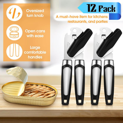 Gisafai 20 Pcs Manual Can Opener Bulk with Sharp Blade Smooth Edge Multifunctional Kitchen Gadget Handheld Openers Large Handheld Knob Can and Bottle Animals for Dorm Kitchen Essentials Gifts