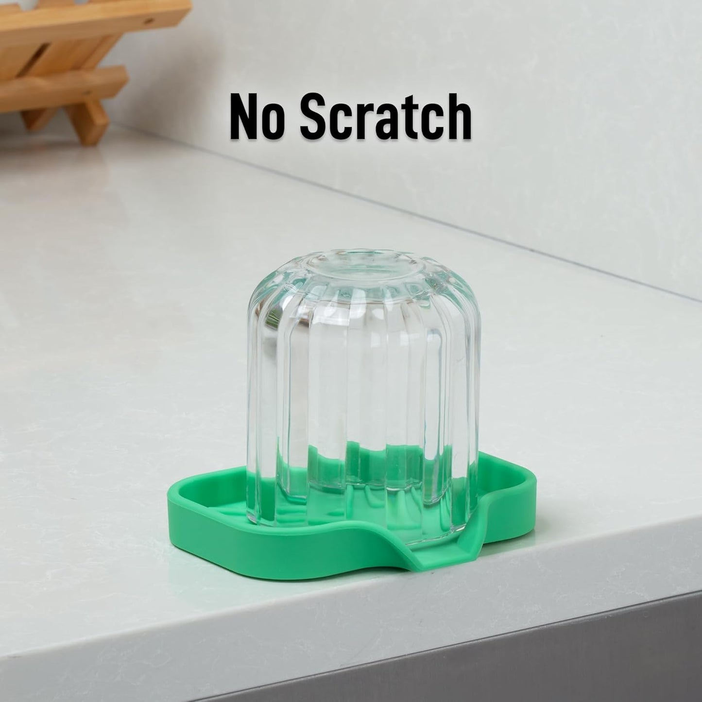 Zulay Kitchen (9x3.5in Sponge Holder for Kitchen Sink - Flexible Heavy-duty Multipurpose Sink Caddy - Counter Organizer for Kitchen, Bathroom, Makeup, Trinkets & More! (Grey)