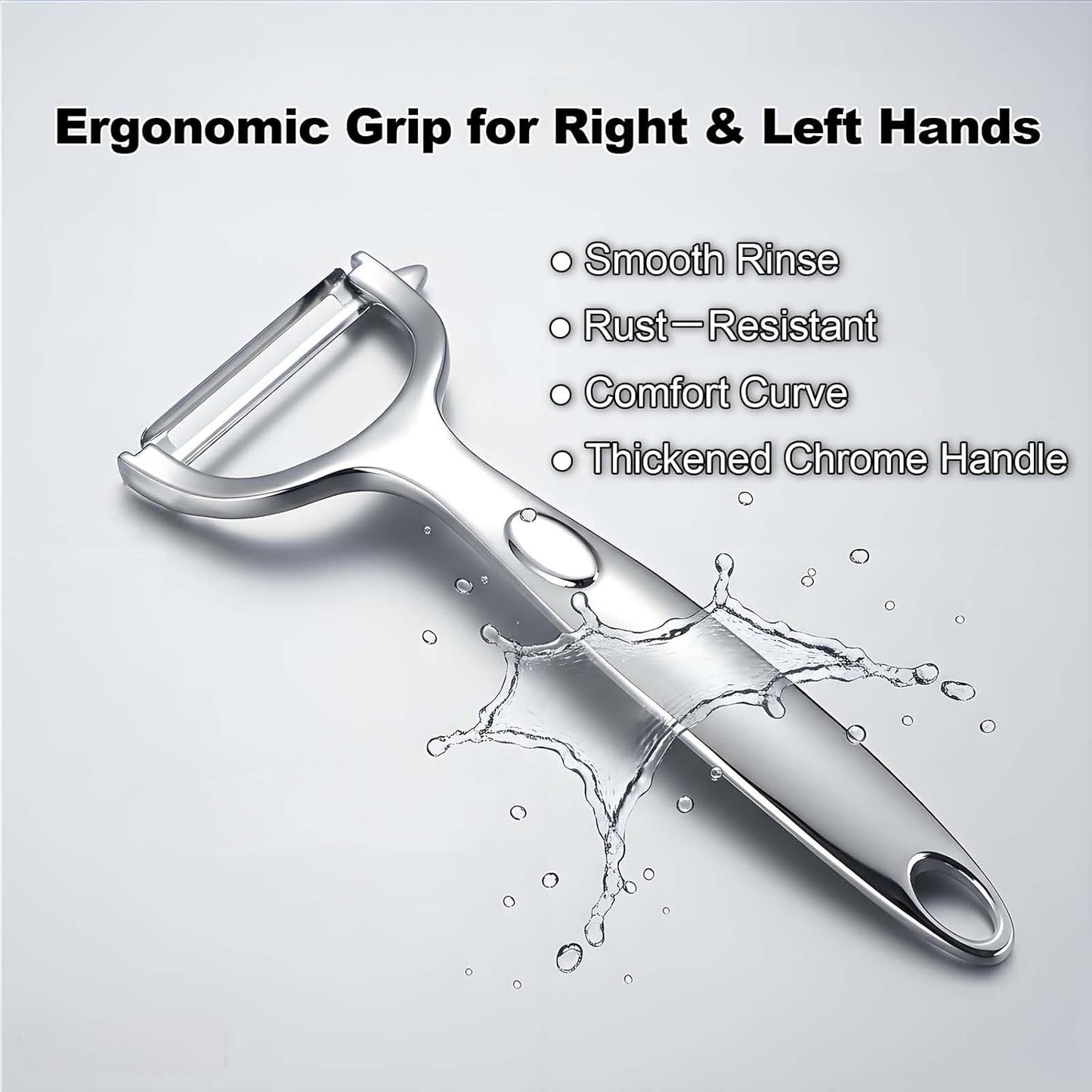Premium Vegetable Peelers with Swivel Blade - Ultra Sharp 420 Stainless Steel Potato Apple Peeler, Ergonomic Handle & Potato Eye Remover, Dishwasher Safe