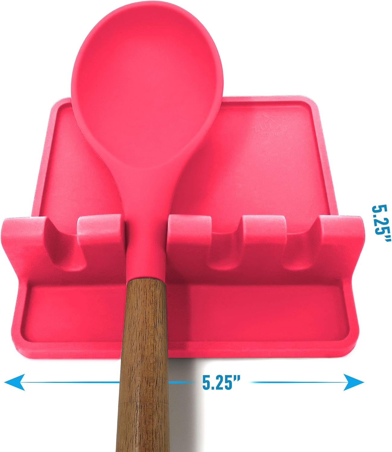 Zulay Kitchen Spoon Rest for Multiple Utensils High Heat-Resistant Silicone Drip Pad, BPA-Free Spoon Holder for Stove Top, Kitchen Gadget Holder for Ladles, Tongs, Cooking Spatula - Makes Great Gift