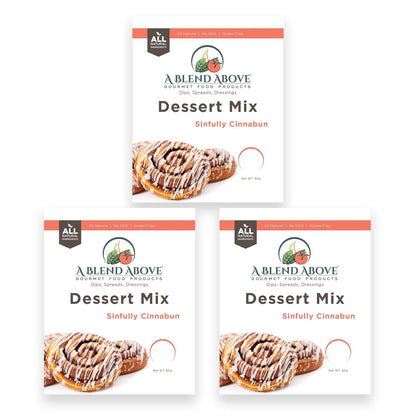 A Blend Above Banana Cream No-Bake Dessert Mix, 3 Pack, No-Bake Cheesecake, Fruit Dip, Dessert Mix, Bagel Topping, Frosting, Cheesecake Filling, Quick and Easy to Make, Makes 16 Ounces, Cream Cheese,