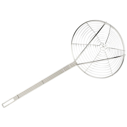 Winco Round Spiral Skimmer, 9-Inch, Nickel