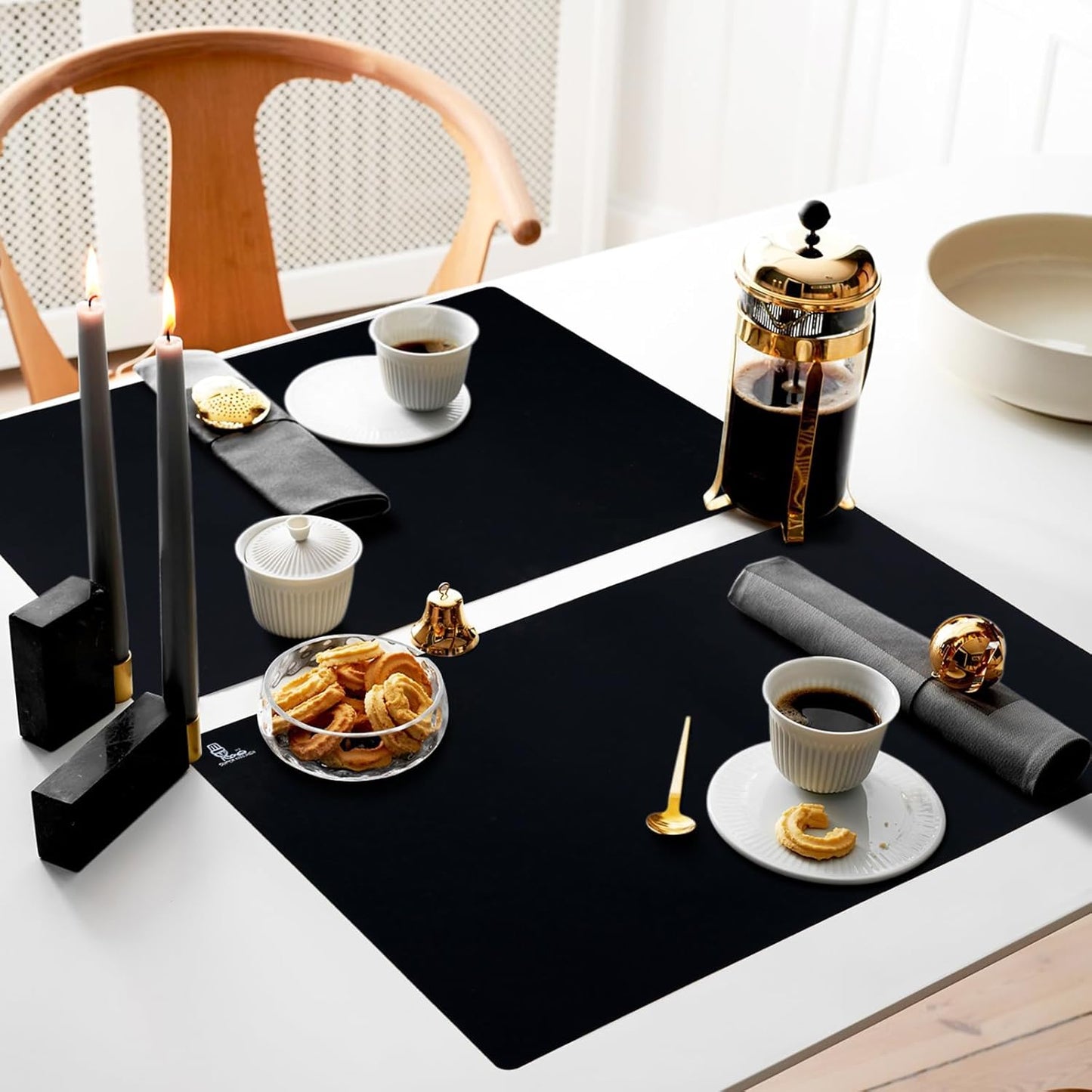 Thick Silicone Counter Mat Large 23.4"by15.6", Heat Resistant Mat for Kitchen Table/Countertop Protector/Non Stick Pastry Baking Placemats, Silicone Pad for Crafts Kids, Super Kitchen Clear