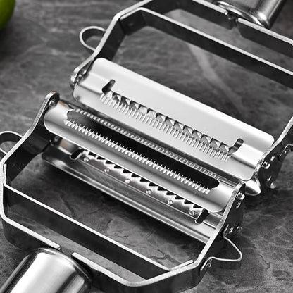 Vegetable Peeler,Julienne Cutter, Stainless Steel Dual Blade Fruit Peeler Slicer Shredder, 2 in 1 Kitchen Peeling Tool for Potato Carrot Cucumber Fruit