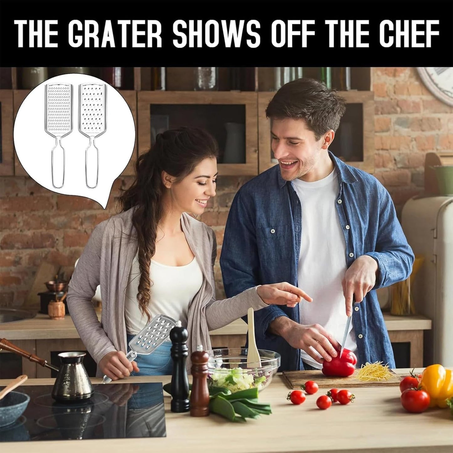 Lemon Zester Grater 2 Piece Suit,Stainless Steel Cheese Grater,Kitchen Fine Grinder for Parmesan Cheese Ginger Garlic Nutmeg Chocolate Vegetables Fruits
