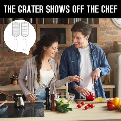 Lemon Zester Grater 2 Piece Suit,Stainless Steel Cheese Grater,Kitchen Fine Grinder for Parmesan Cheese Ginger Garlic Nutmeg Chocolate Vegetables Fruits