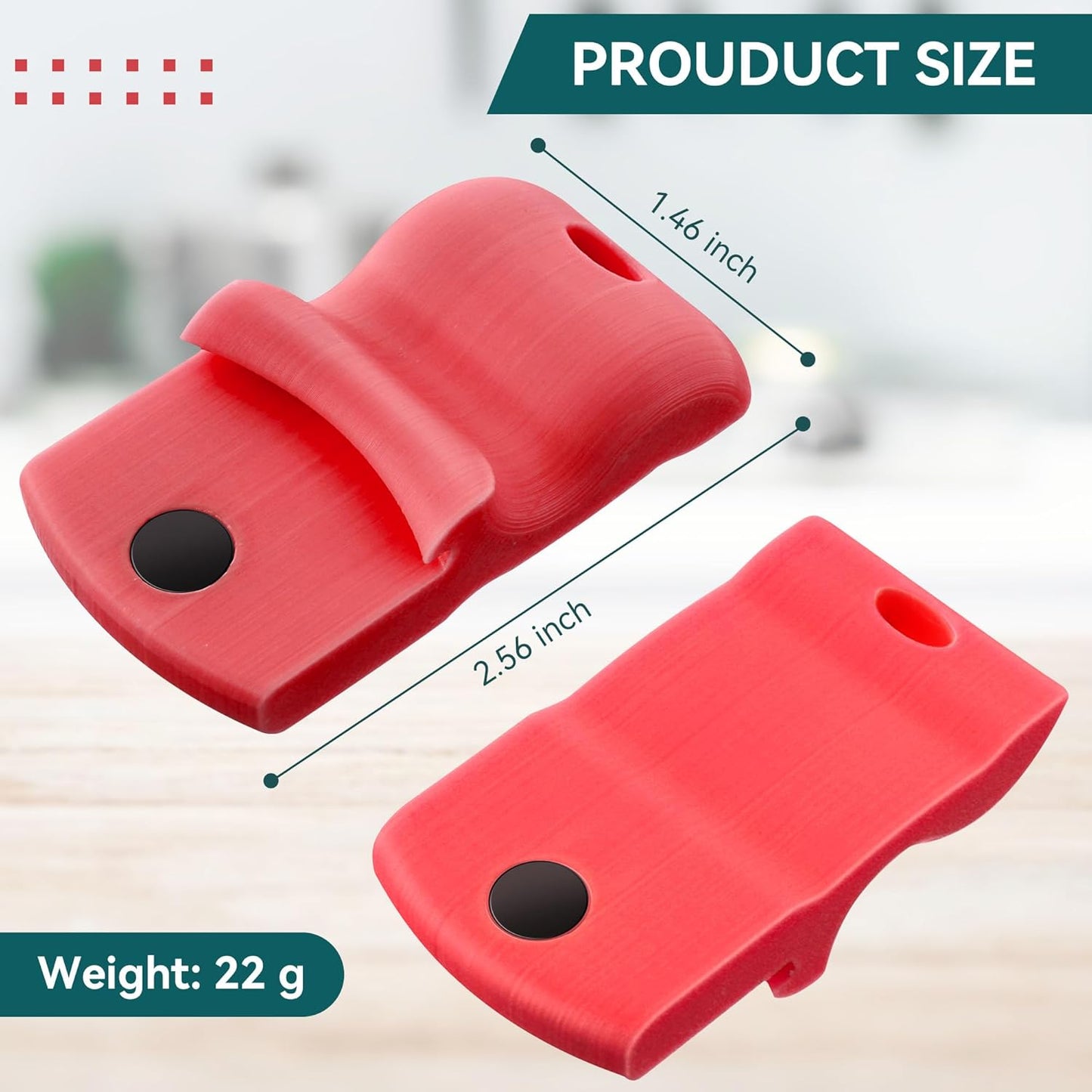 2 Pack Canning Jar Opener with Magnets, Mason Jar Opener For Canning Lids, Regular and Wide Mouth Lids, Powerful Magnet for Easy Refrigerator Storage, Releases Vacuum Seal– Patent Pending (Blue)