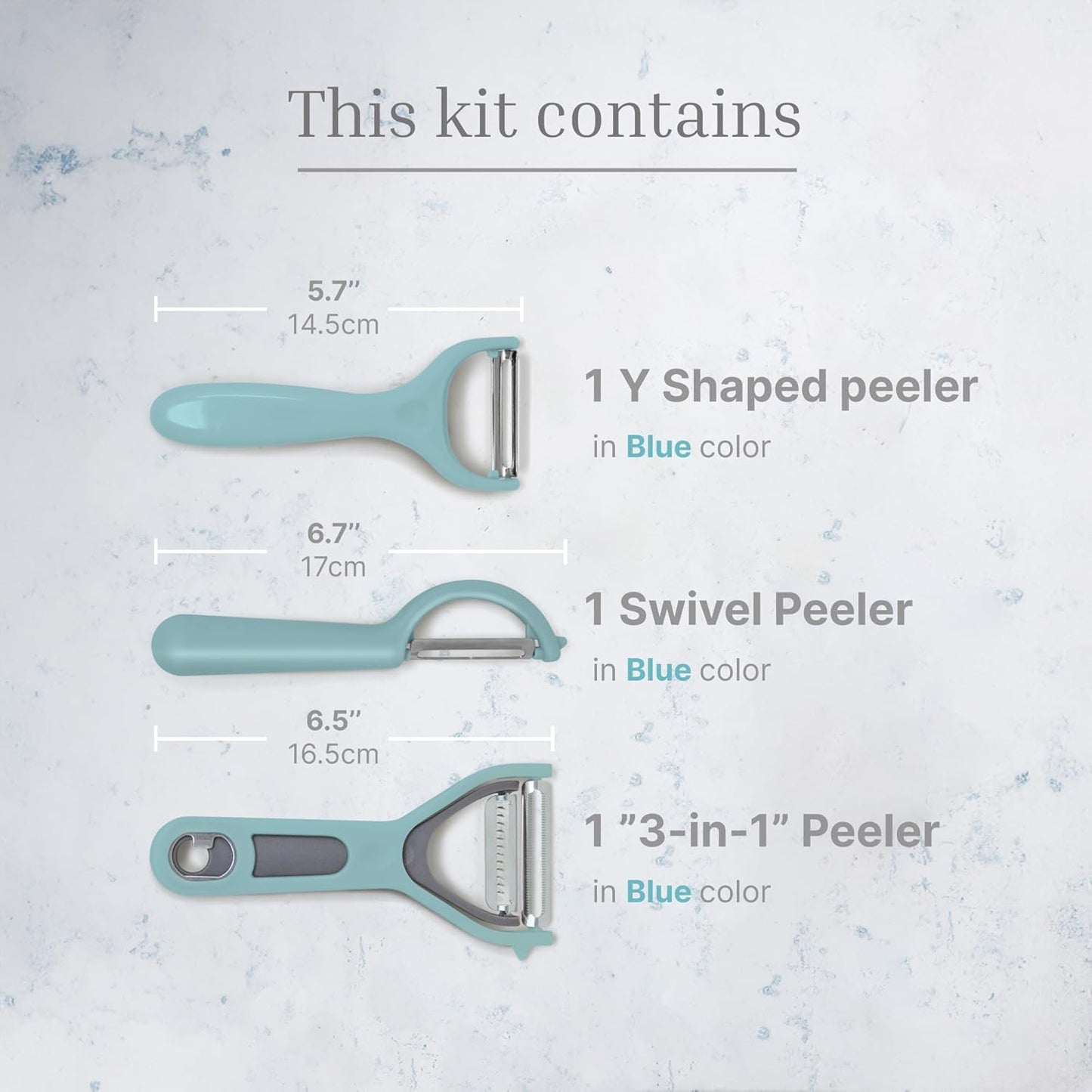 Swivel Vegetable Peeler with Built-in Eye Remover – Stainless Steel Blade with Comfortable Handle, Fruit and Vegetable Slicer, Potato and Carrot Cutter – Kitchen Tools & Accessories – Blue