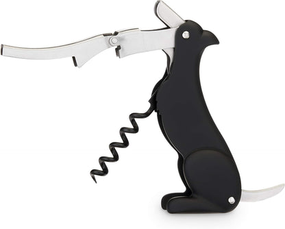 True Zoo Bald Eagle Corkscrew Wine Opener, Winged Design with Easy Grip Soft Touch Wings, Stainless Steel and Plastic with Sharp Screw for Wine Bottles, Home Bar, Kitchen, Novelty Gifts