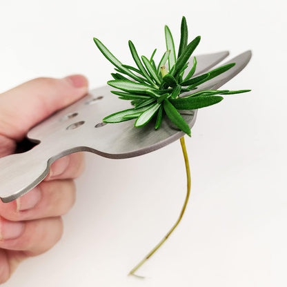 Stainless Steel 11-Hole Leaf Stripper Tool for Kale, Collards, Greens, and Herbs, 1 PC