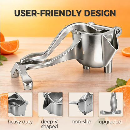 Hand Fruit Juice Squeezer Handheld Aluminum Alloy - 2026 New Lemon Squeezer Hand Press,Non-Slip Ergonomic Handle, Easy to Use & Clean