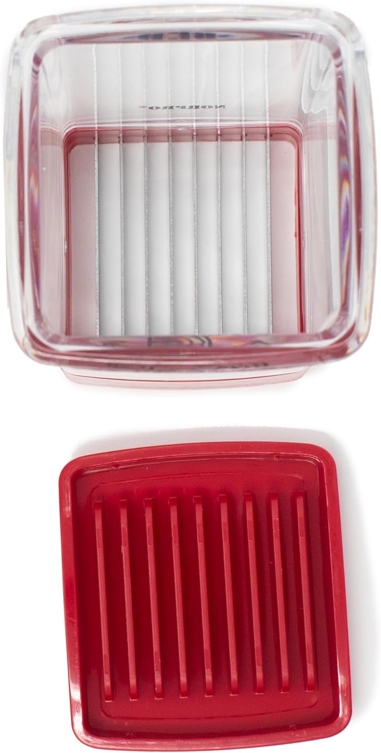 Norpro Speed Slicer with Push Plate, Red, 3"L x 3"W x 4.25"H