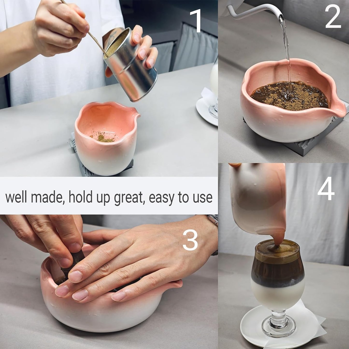 10 Sets Matcha with Whisk, Matcha Bowl with Whisk Holder and Spoon Rest All In One Bag, Sakura pink and Green, Perfect for Enthusiasts, Gift-giving