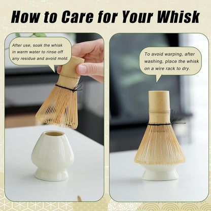 Clay&Fire Matcha Whisk Set, 9 pcs Ceramic Matcha Set, Gifts for Women,Matcha Bowl with Spout and Whisk, Matcha Kit for Matcha Lovers, Gift Mother's Day, Birthday, Anniversary