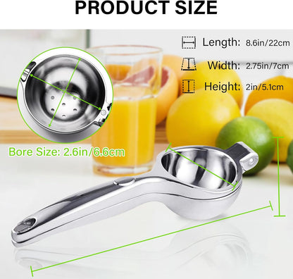 Vakoo 2-in-1 Lemon Squeezer - Heavy-Duty, Rust-Resistant Manual Juicer for Lemon, Lime & Citrus, Easy to Use & Clean, Kitchen Essential - Yellow & Green