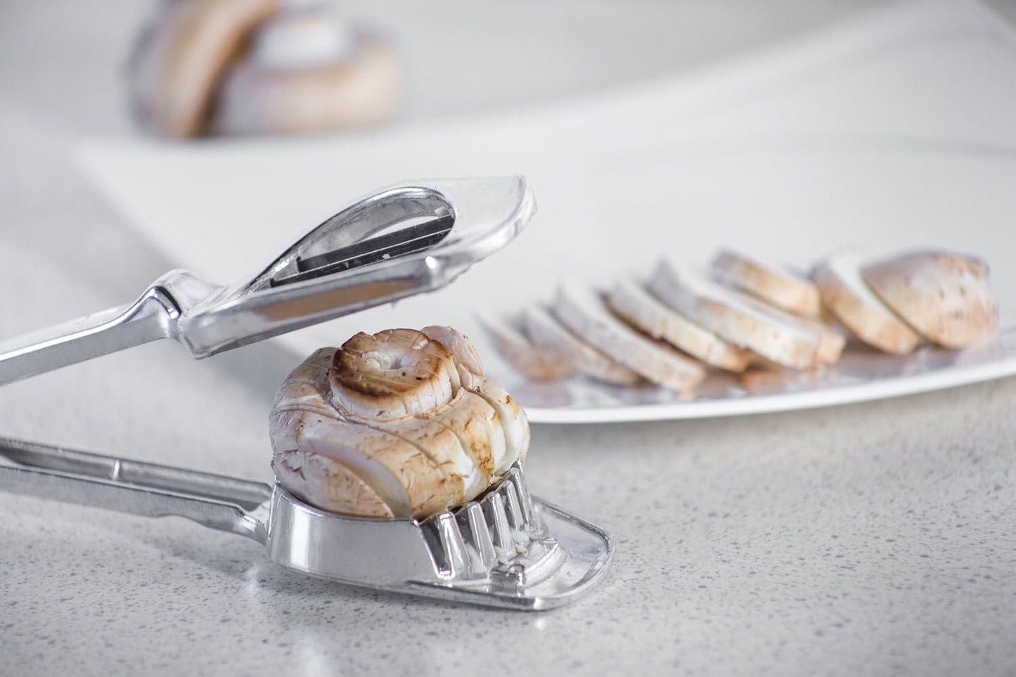 Fox Run Mushroom and Egg Slicer, Cast Aluminum,Silver
